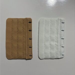 Beige and White Bra Extender Set